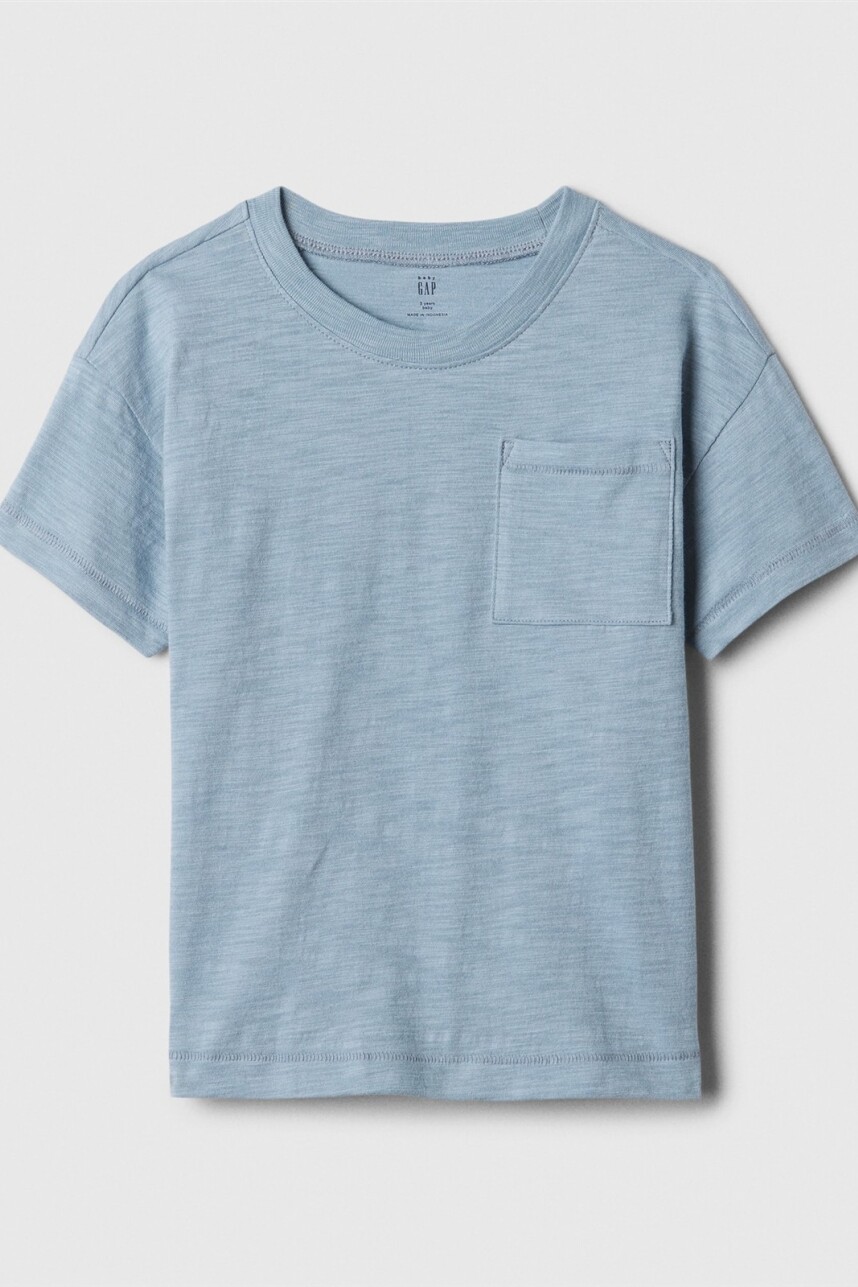 Remera Con Bolsillo Toddler Niño New England Sky