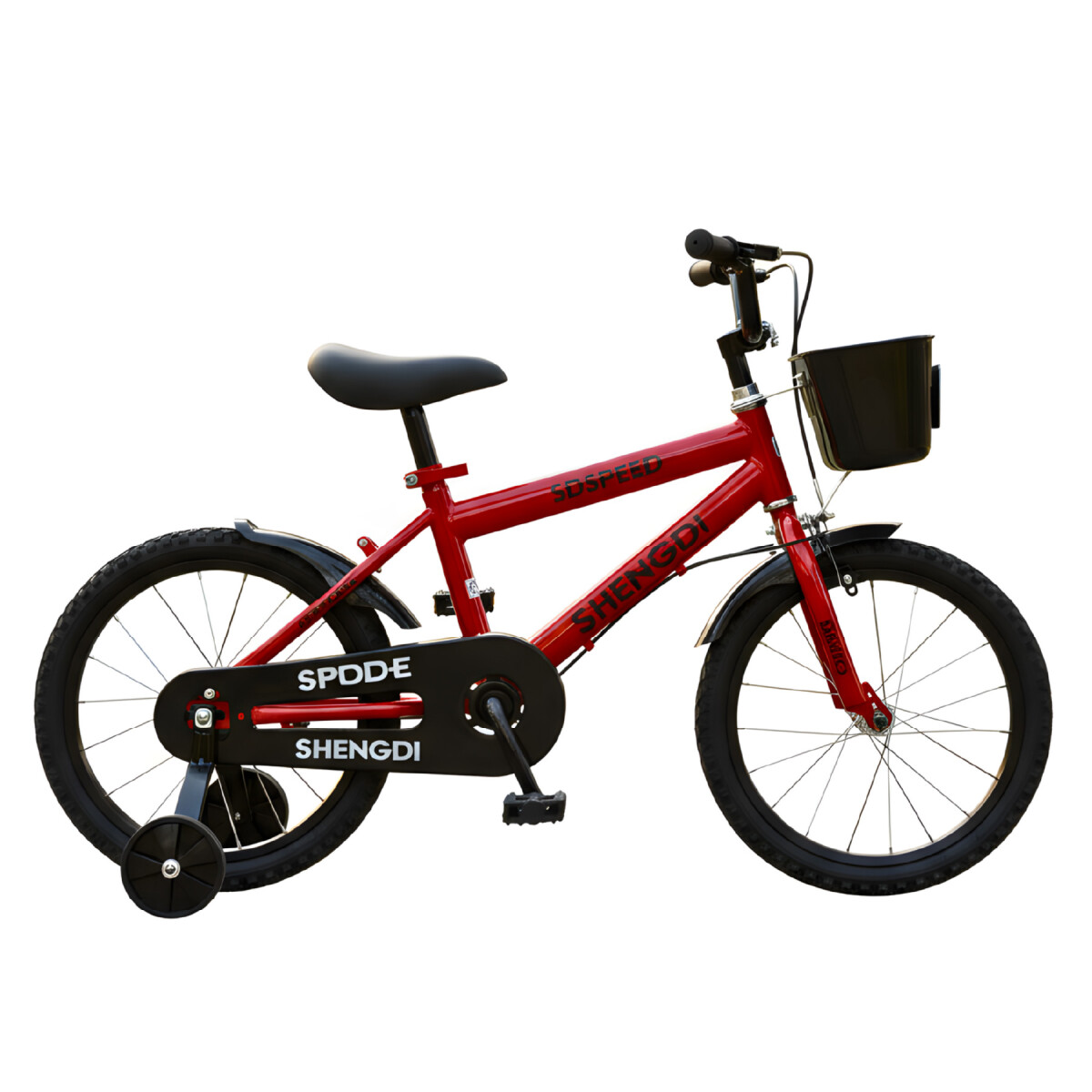 Bicicleta Infantil Shengdi R16 Canasto Parrilla Guardabarros - Rojo 1 