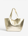 Shopper Basicos Shopper Con Bolso Dorado - Dorado