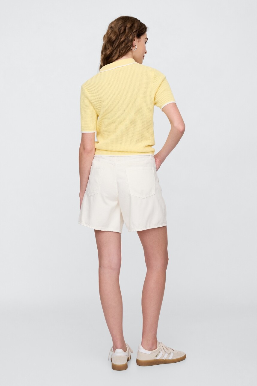 Short De Jean Mujer Beach Blms White