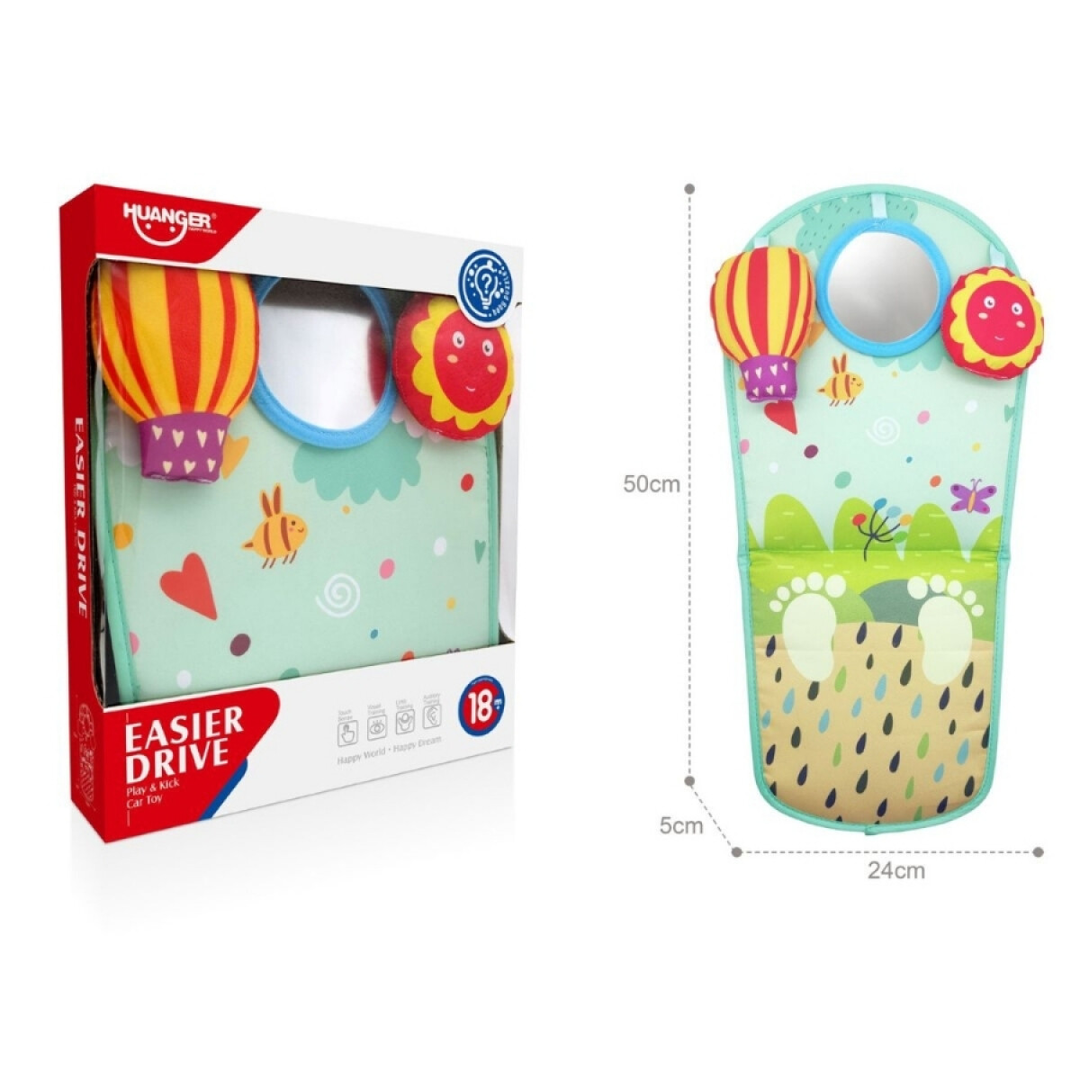 Juguete De Auto Para Bebé Huanger He0624 Con Espejo Ub - MULTICOLOR 