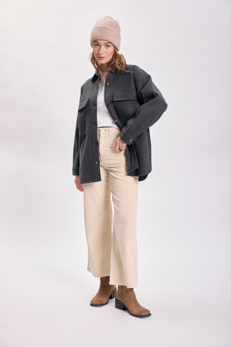 Pantalón pana ancho - Beige 