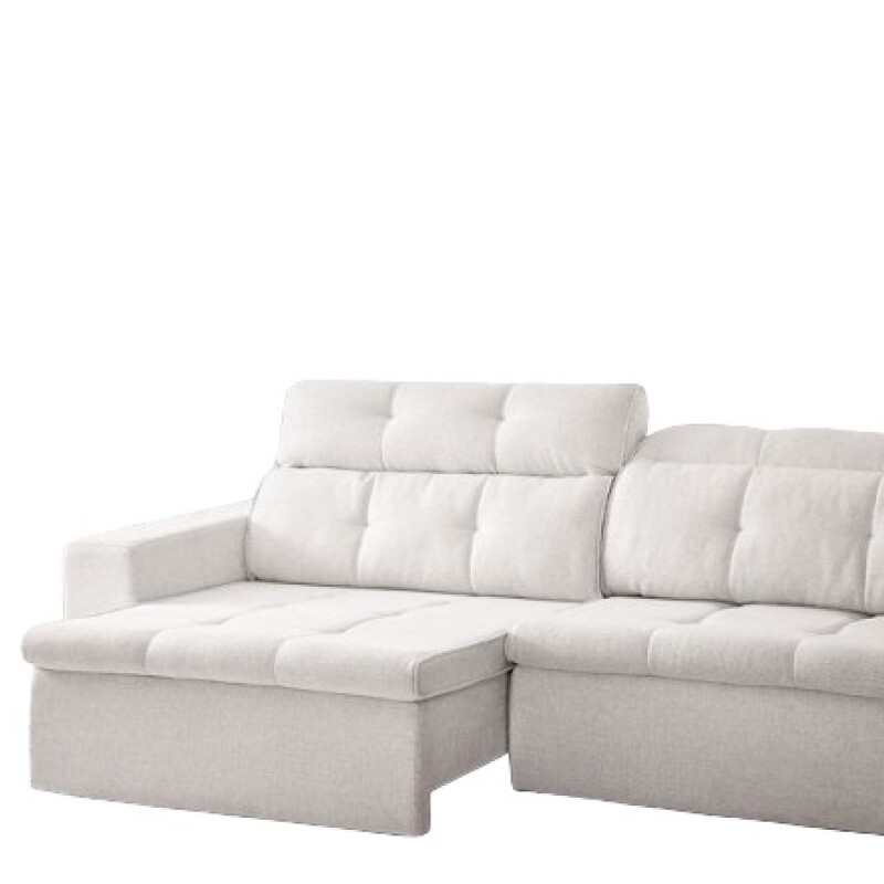 SOFA CHAISE - EXTENSIBLE Y RETRACTIL - TELA BEIGE SOFA CHAISE - EXTENSIBLE Y RETRACTIL - TELA BEIGE