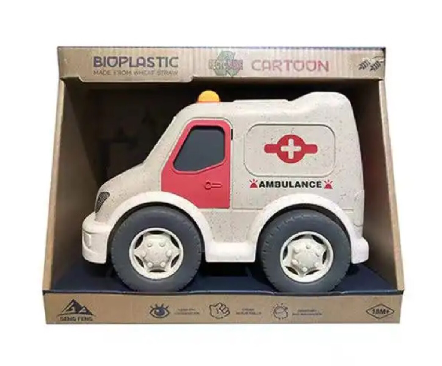 Juguete Infantil Camión Ambulancia Plástico Reciclado - 001 