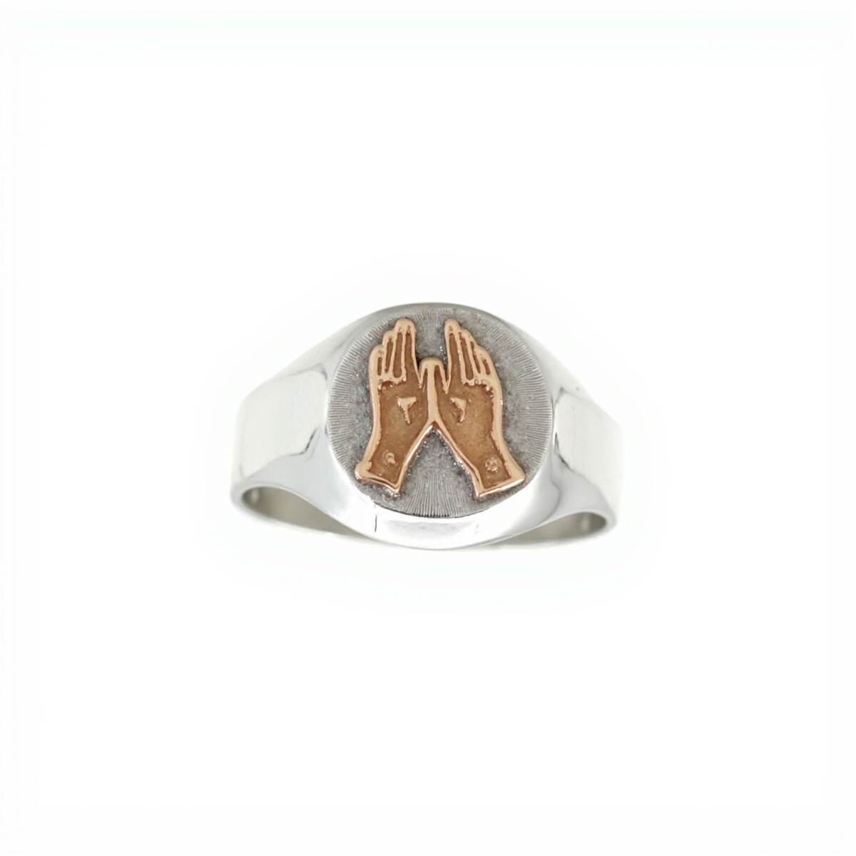 Anillo Profesión Masajista- Plata y Oro - Sin Piedra-AP5037 - sinpiedra 