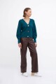 Cardigan con botones verde petroleo