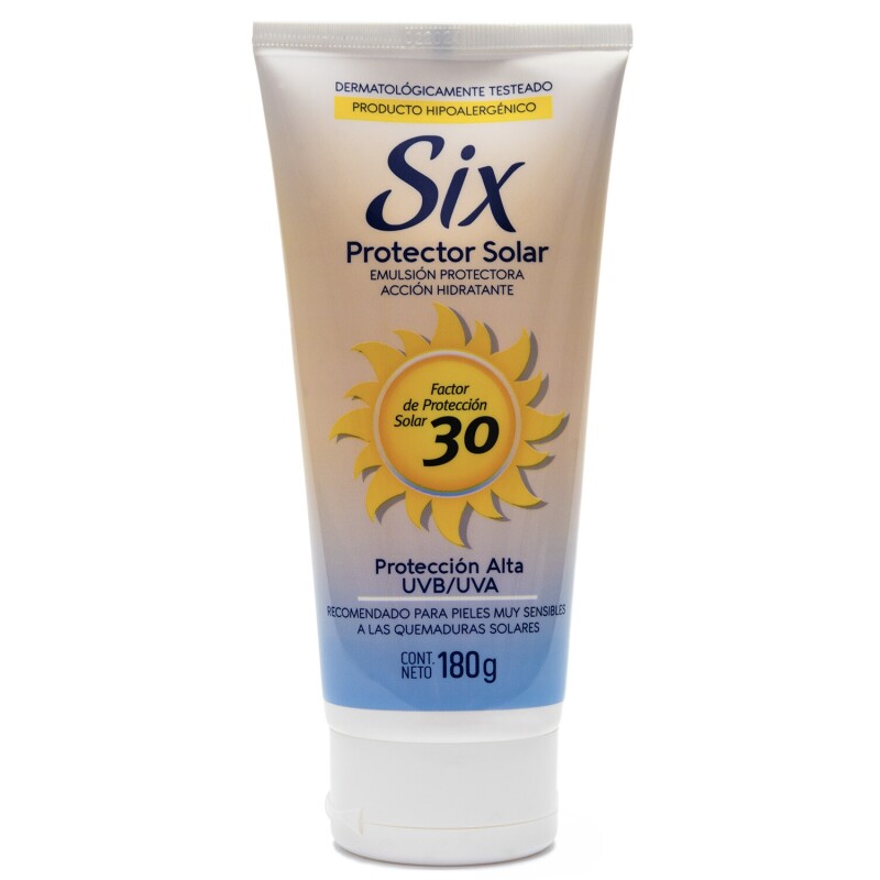 Protector solar loción Six FPS 30 180gr Protector solar loción Six FPS 30 180gr