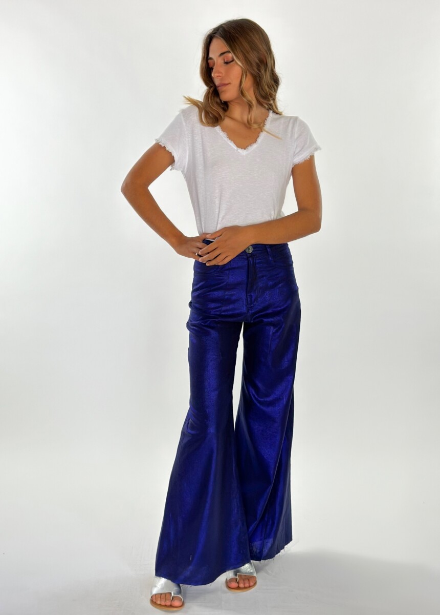 PANTALON JACINTO METALIZADO - AZUL 