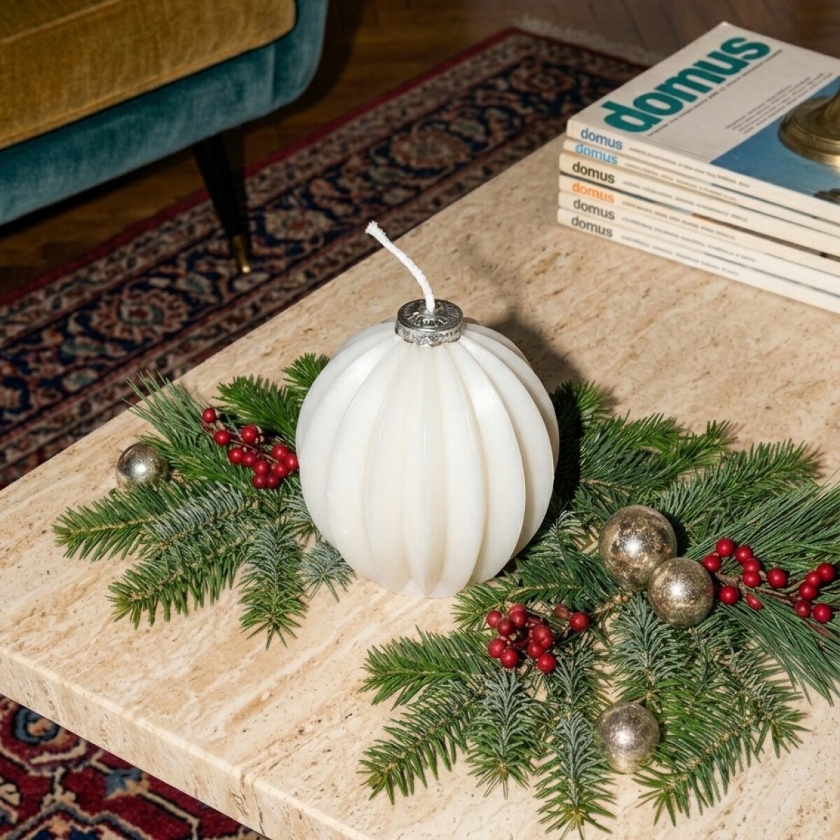 Vela chirimbolo de navidad - Blanco 