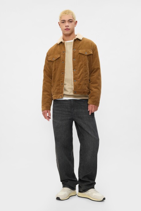 Campera De Pana Con Corderito Hombre Palomino Brown Global