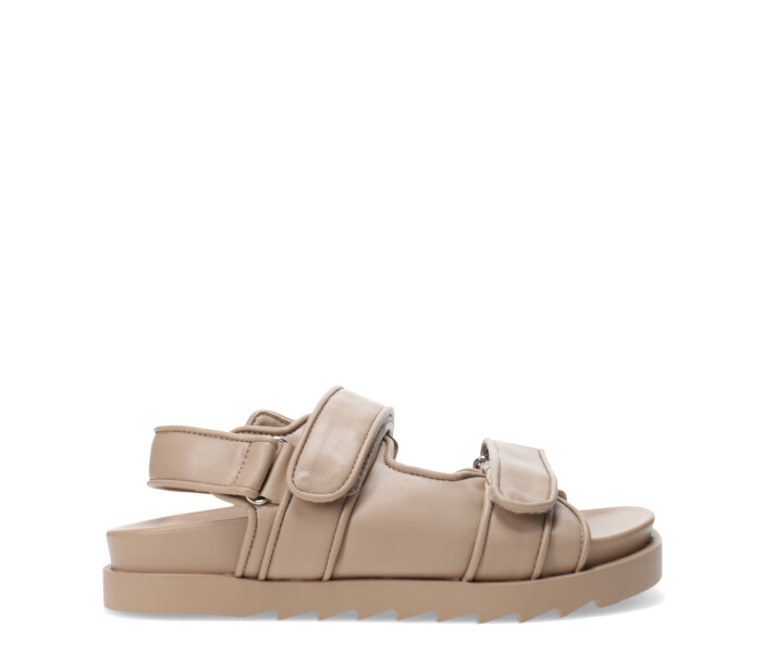Sandalia KUNAK con velcro Beige