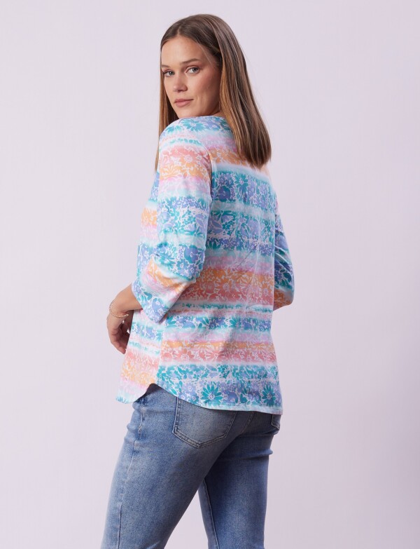 Blusa Algodon Tachas MULTI/VERDE