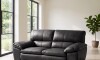 Sillón 100% Cuero - 2 Cuerpos Premium Negro