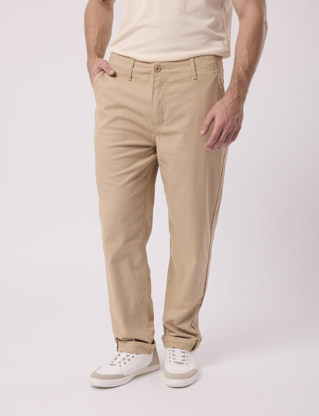 Pantalon lino beige