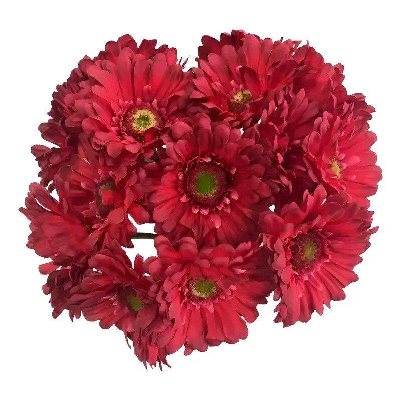 Flor Artificial Gerbera roja tallo corto Flor Artificial Gerbera roja tallo corto