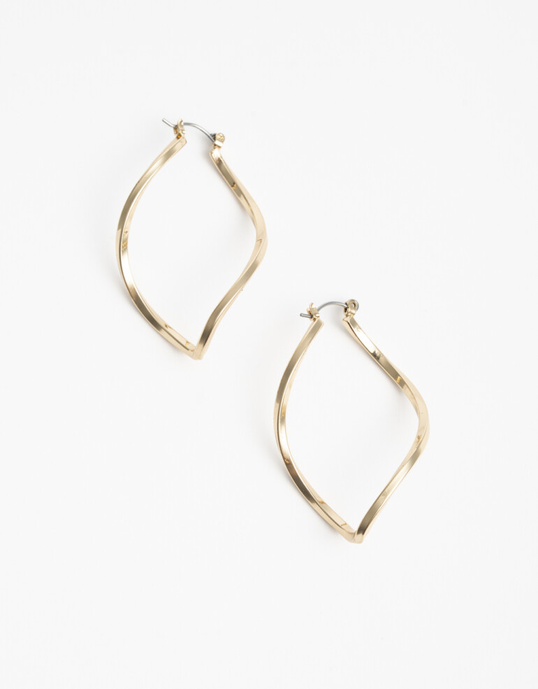 Aros Argollas Metal Argollas Metal Ovaladas - Dorado