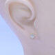 Caravanas oro 18k amarillo engarce 4 puntas con brillantes. Caravanas oro 18k amarillo engarce 4 puntas con brillantes.