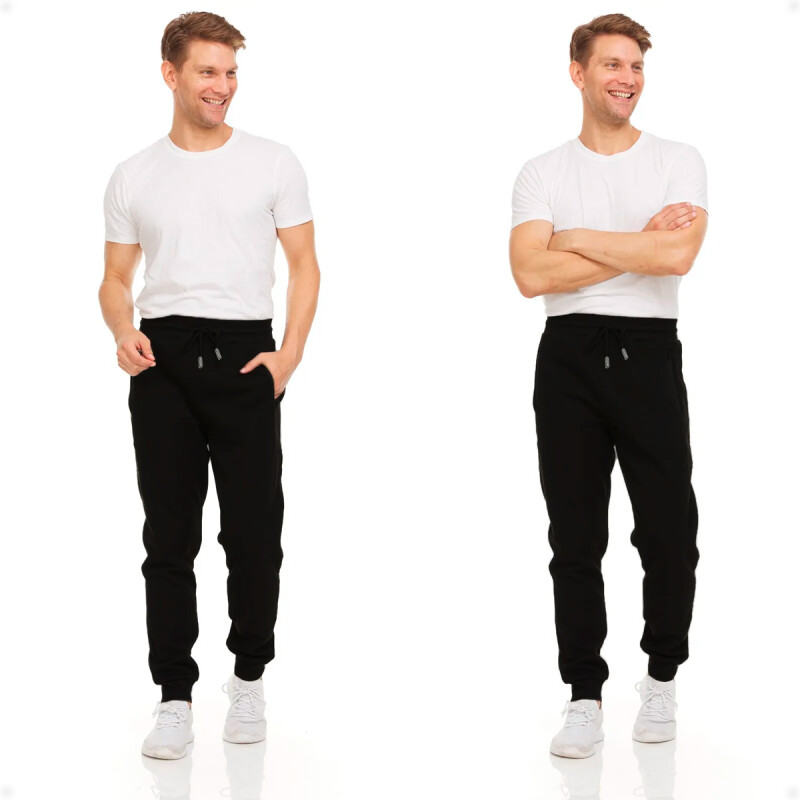Pantalón Jogging Para Hombre Deportivo Premium Negro Talla M