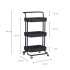 Carrito Organizador Cocina 3 Estantes Carro Con Ruedas Almacenamiento Imback Color Negro Carrito Organizador Cocina 3 Estantes Carro Con Ruedas Almacenamiento Imback Color Negro
