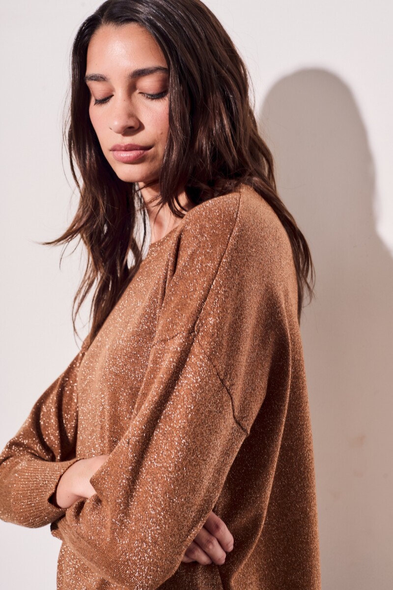 Sweater Lurex Camel