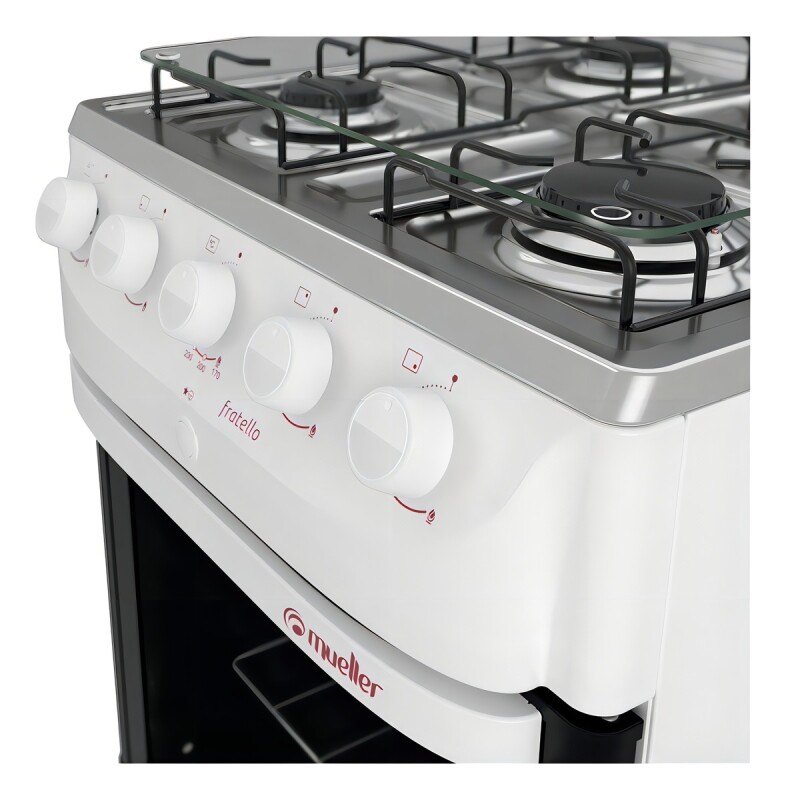 Cocina Mueller Fratello 4B color blanco con puerta con visor Cocina Mueller Fratello 4b Color Blanco Con Puerta Con Visor