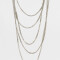 Collares Largos Multi Cadenas Collar Largo New Basics - Plateado