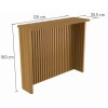 Barra Isla desayunador 120 cm MDF Freijo Barra Isla Desayunador 120 Cm Mdf Freijo