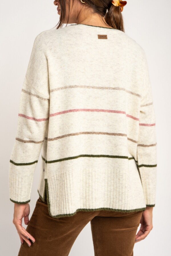 Sweater Rayado Nácar