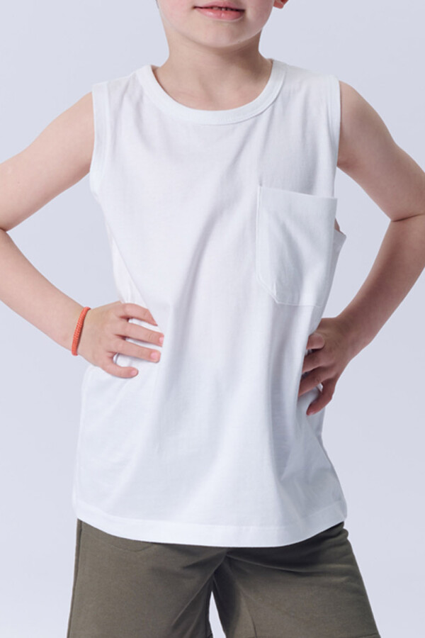 Musculosa con bolsillos Blanca