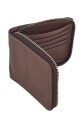 Billetera de Cuero Genuino con Cierre Perimetral Marrón