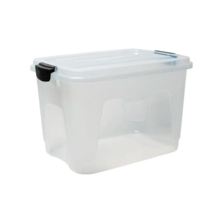 Caja Organizadora Plástica Con Tapa Apilable Uso General Transparente