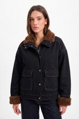 Chaqueta Polar Negro/Marrón