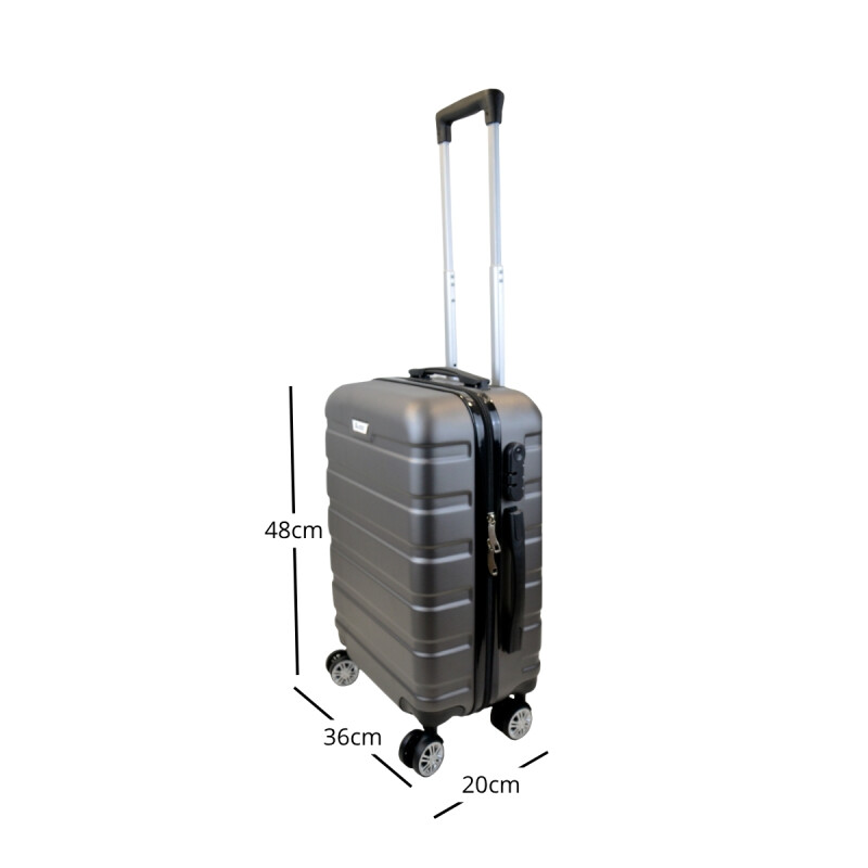 Valija Carry On 20'' Rígida Bonn Premium GRIS OSCURO