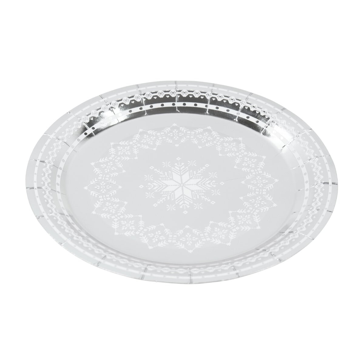 Platos decartables x12 con diseño navideños 