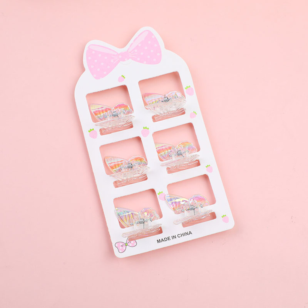 Set de pinzas para cabello mariposas x6 unidades - Set De Pinzas Para Cabello Mariposas X6 Unidades 