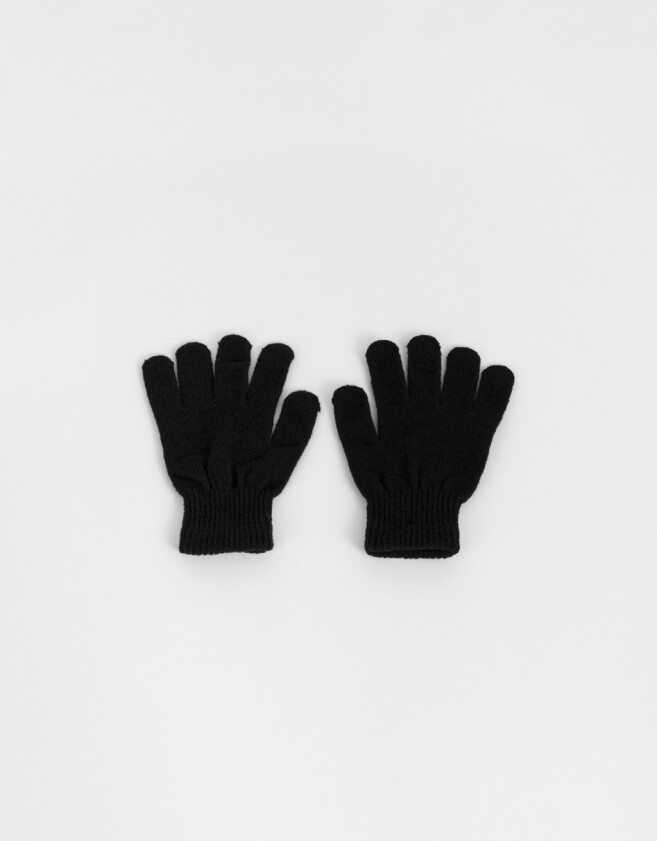 Guantes Varios Clasico Guantes Tejidos - Negro