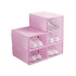 Caja Zapatos Zapatera Transparente Organizador Apilable Variante Color Rosado
