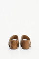 Zueco taco medio beige