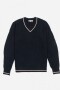 Sweater terminaciones en contraste - Hombre AZUL MARINO