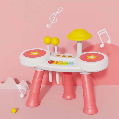 Piano y Batería con Música Sonidos Notas Juegos Bebé Huanger Rosa