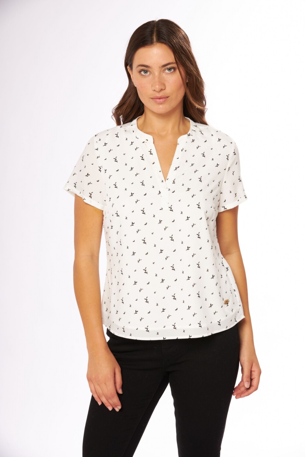 BLUSA MANGA CORTA Flores