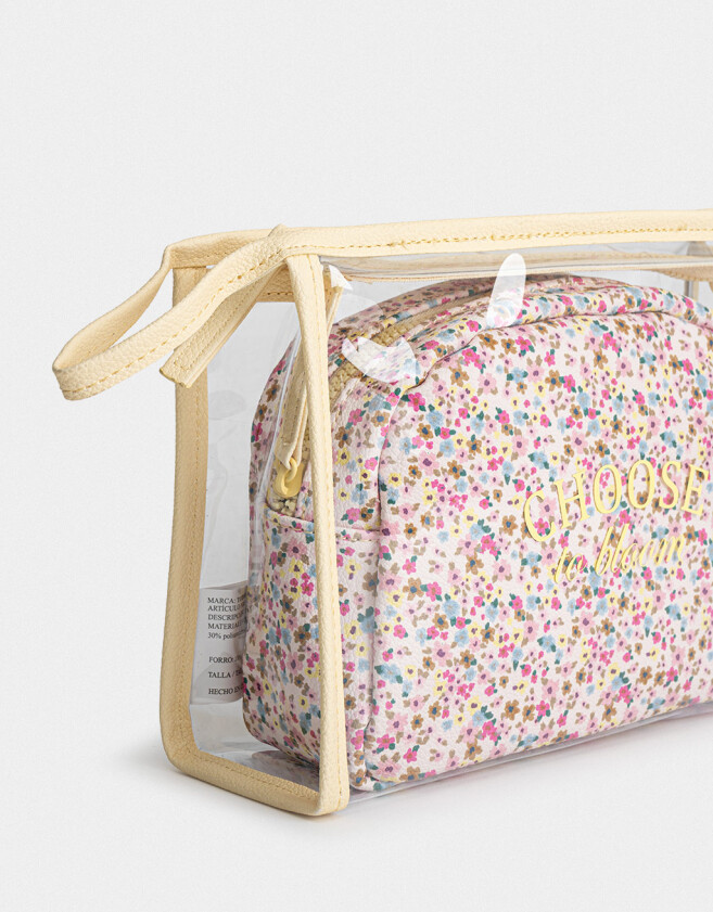 Porta Cosméticos Set De Portacosméticos - Estampado Flores