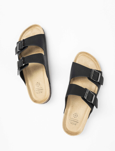 Sandalia tiras negro