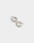 Aros Argollas Con glitter Argollitas Con Glitter - Plateado