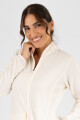 Campera polar mujer beige Beige