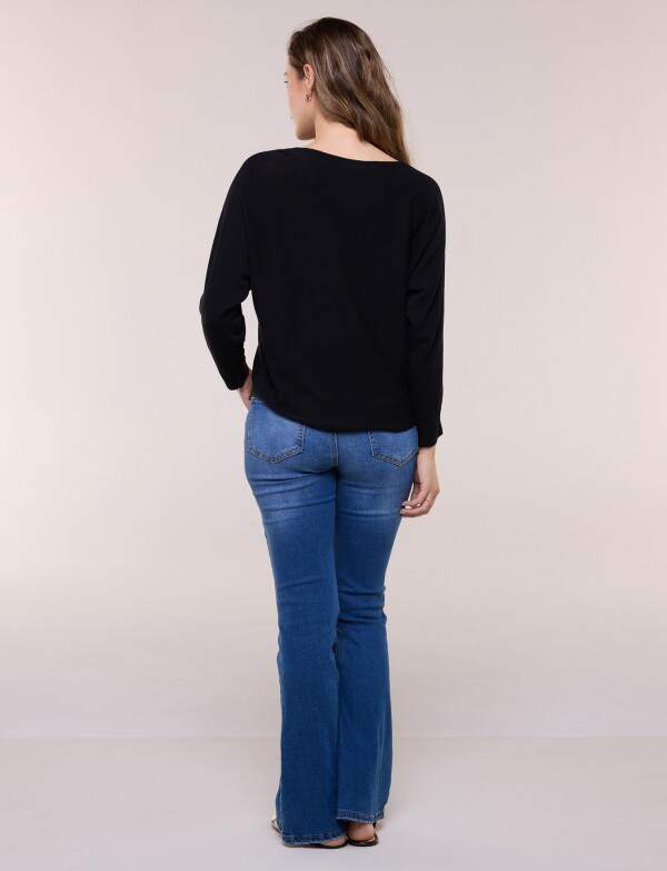 Buzo Básico Manga Dolman NEGRO