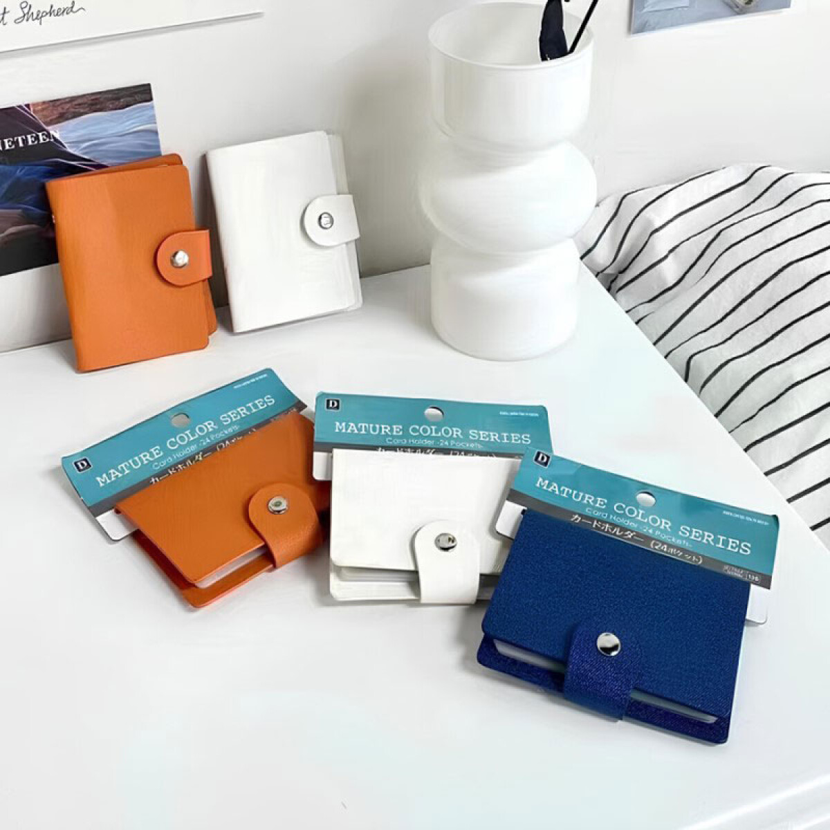 Porta tarjetas cuerina con broche - Porta Tarjetas Cuerina Con Broche 