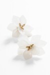 Caravanas clip flor crudo