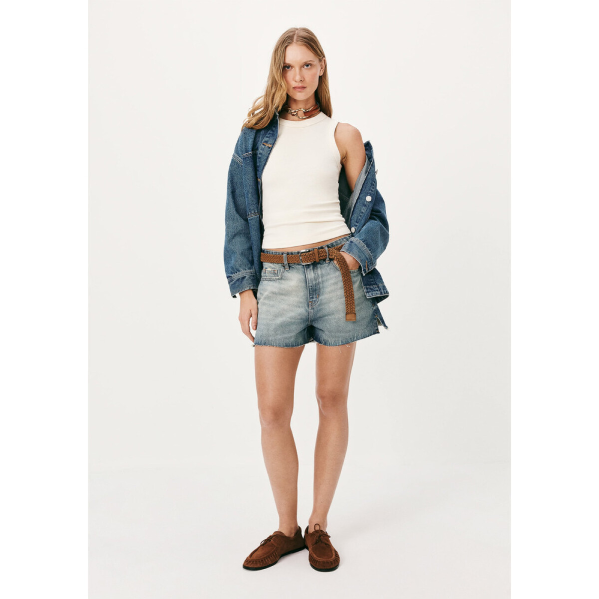 SHORTS FEM - AZUL MEDIO 