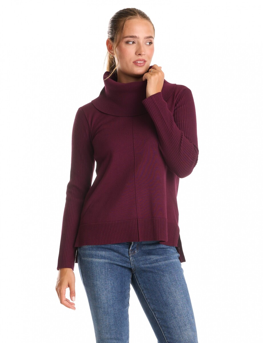 Buzo Cuello Volcado - Violeta 